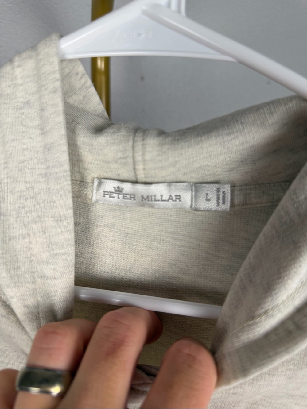 Peter Millar Women’s Kiawah Island Golf Hoodie Oatmeal Size Large - Picture 2 of 6